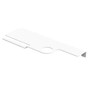 INK Mono L steel mini shelf - right - without tap hole - Matt white