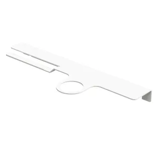 INK Mono M steel mini shelf - right - without tap hole - Matt white