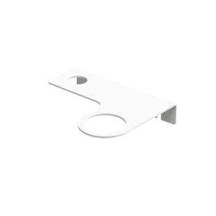 INK Mono S steel mini shelf - left - 1 tap hole - Matt white