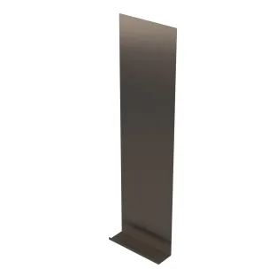 INK Note fountain shelf made of steel - 20x6x72 cm - Brushed stainless steel