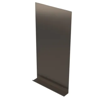 INK Note fountain shelf made of steel - 36x6x72 cm - Brushed stainless steel