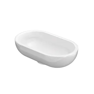 INK One surface-mounted wash basin - oval - 33x19x10 cm - Polystone Gloss white