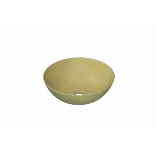 INK Otello large surface-mounted washbasin - 40x40x12 cm - porcelain matt lemon yellow