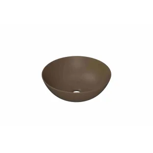 INK Otello large countertop washbasin - 40x40x12 cm - porcelain matt mocha brown