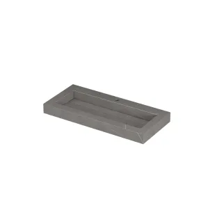 INK Pitch Washbasin central - 1 sink - 1 tap hole - 100x45x9 cm - Ceramic armani grey matt