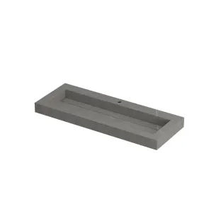 INK Pitch Washbasin central - 1 sink - 1 tap hole - 120x45x9 cm - Ceramic armani grey matt