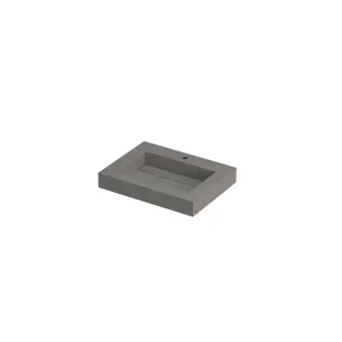 INK Pitch Washbasin central - 1 sink - 1 tap hole - 60x45x9 cm - Ceramic armani grey matt