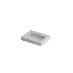 INK Pitch Washbasin central - 1 sink - 1 tap hole - 60x45x9 cm - Ceramic calacatta matt