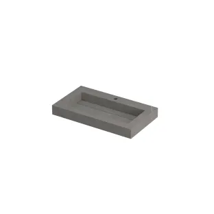 INK Pitch Washbasin central - 1 sink - 1 tap hole - 80x45x9 cm - Ceramic armani grey matt