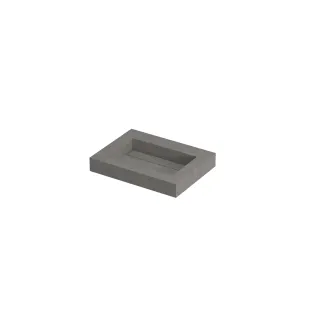 INK Pitch Central washbasin - 1 sink - without tap hole - 60x45x9 cm - Ceramic Armani grey matt