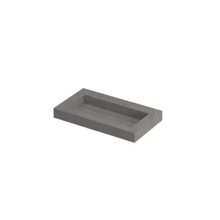 INK Pitch Central washbasin - 1 sink - without tap hole - 80x45x9 cm - Ceramic Armani grey matt