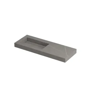 INK Pitch Washbasin left - 1 sink - without tap hole - 120x45x9 cm - Ceramic armani grey matt