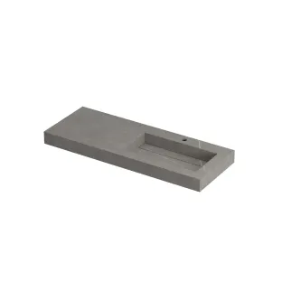 INK Pitch Washbasin right - 1 sink - 1 tap hole - 120x45x9 cm - Ceramic armani grey matt