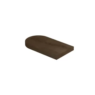 INK Play 2 fountain shelf - concealed mounting - rounded on one side left and right - 40x22x3.2 cm - Chocolate Veneer