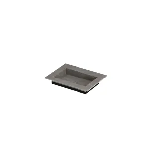 INK Post Central washbasin - 1 sink - without tap hole - 60x45x1 cm - Ceramic Armani grey matt