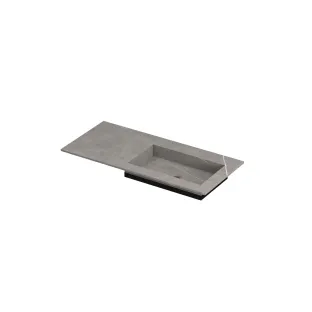 INK Post Washbasin right - 1 sink - without tap hole - 100x45x1 cm - Ceramic armani grey matt