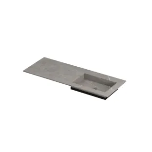 INK Post Washbasin right - 1 sink - without tap hole - 120x45x1 cm - Ceramic armani grey matt