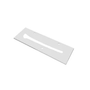 INK Reflekt washbasin central polystone - 120x40x1.5 cm - 2 tap holes - Matt white