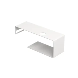 INK Smart steel fountain tray - without tap hole - towel holder left - 54x18x20 cm - Matt white