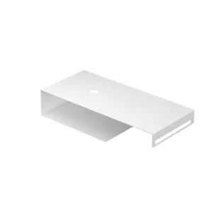 INK Smart XL steel tray for single surface-mounted bowl - towel holder left - without tap hole - 100x45x20 cm - Matt white