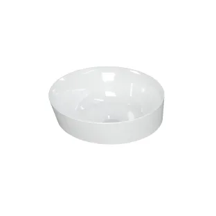 INK Soul countertop washbasin incl. porcelain click plug - round - 42x10 cm - gloss white