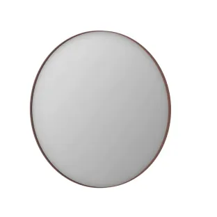 INK SP15 mirror - round - recessed in aluminum frame - 100x4x100 cm - Brushed copper