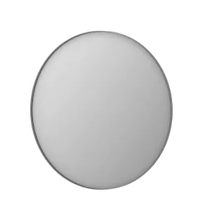 INK SP15 mirror - round - recessed in aluminum frame - 100x4x100 cm - Brushed stainless steel