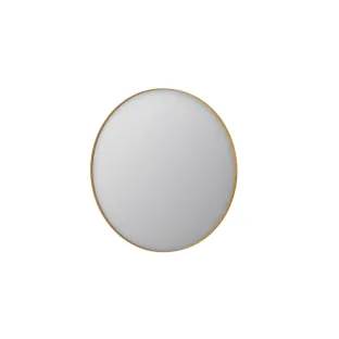 INK SP15 mirror - round - recessed in aluminum frame - 100x4x100 cm - Matt gold