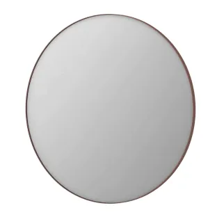 INK SP15 mirror - round - recessed in aluminum frame - 120x4x120 cm - Brushed copper