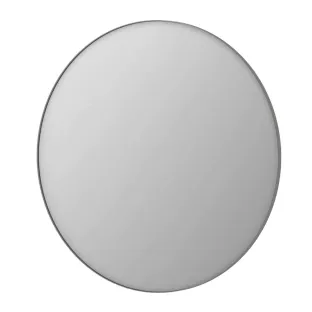 INK SP15 mirror - round - recessed in aluminum frame - 120x4x120 cm - Brushed stainless steel