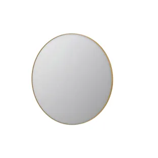 INK SP15 mirror - round - recessed in aluminum frame - 120x4x120 cm - Matt gold