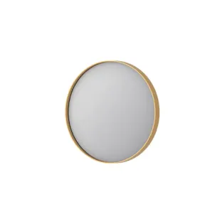 INK SP15 mirror - round - recessed in aluminum frame - 40x4x40 cm - Matt gold