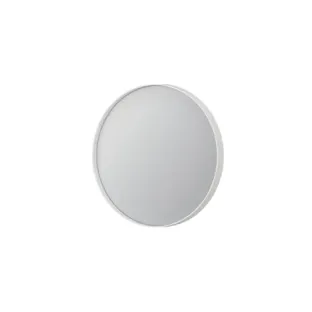 INK SP15 mirror - round - recessed in aluminum frame - 40x4x40 cm - Matt white