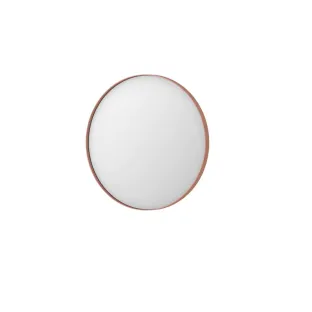 INK SP15 mirror - round - recessed in aluminum frame - 60x4x60 cm - Brushed copper