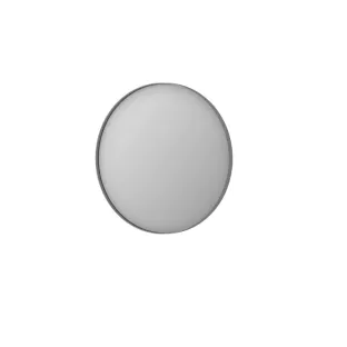 INK SP15 mirror - round - recessed in aluminum frame - 60x4x60 cm - Brushed stainless steel