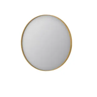 INK SP15 mirror - round - recessed in aluminum frame - 60x4x60 cm - Matt gold