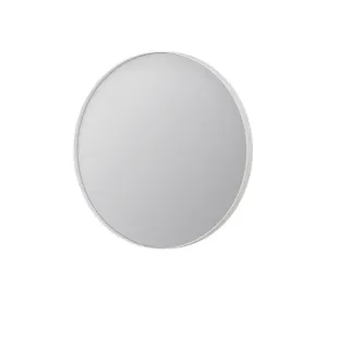 INK SP15 mirror - round - recessed in aluminum frame - 60x4x60 cm - Matt white