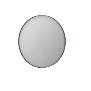 INK SP15 mirror - round - recessed in aluminum frame - 80x4x80 cm - Brushed copper