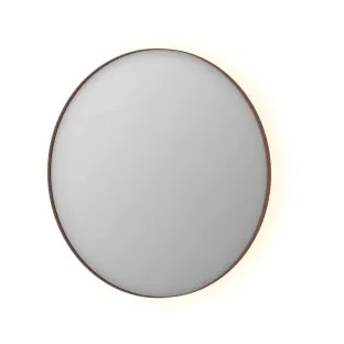 INK SP17 mirror - round in steel frame - dimmable indirect LED with sensor switch - heating - warm and cold light - 100x4x100 cm - Brushed copper