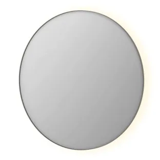 INK SP17 mirror - round in steel frame - dimmable indirect LED with sensor switch - heating - warm and cold light - 120x4x120 cm - Brushed stainless steel