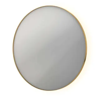 INK SP17 mirror - round in steel frame - dimmable indirect LED with sensor switch - heating - warm and cold light - 120x4x120 cm - Matt gold