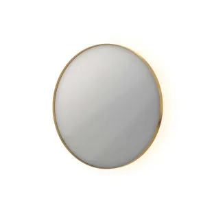 INK SP17 mirror - round in steel frame - dimmable indirect LED with sensor switch - heating - warm and cold light - 60x4x60 cm - Matt gold