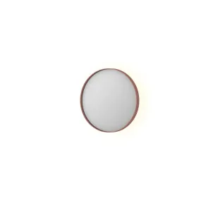 INK SP17 mirror - round in steel frame - dimmable indirect LED with sensor switch - warm and cold light - 40x4x40 cm - Brushed copper