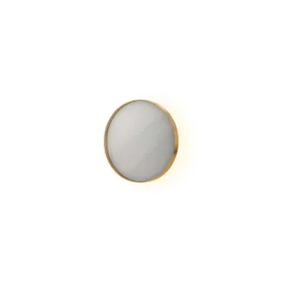 INK SP17 mirror - round in steel frame - dimmable indirect LED with sensor switch - warm and cold light - 40x4x40 cm - Matt gold