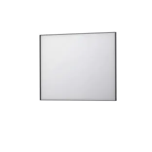 INK SP18 mirror - rectangular in steel frame - 100x4x80 cm - Matt black