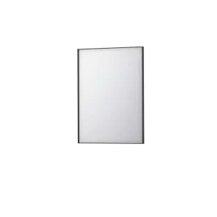 INK SP18 mirror - rectangular in steel frame - 60x4x80 cm - Matt black