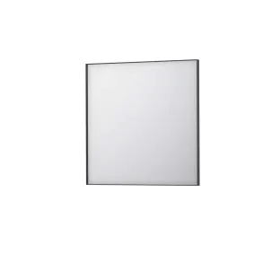 INK SP18 mirror - rectangular in steel frame - 80x4x80 cm - Matt black