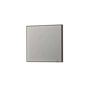 INK SP19 mirror - rectangular in steel frame - dimmable direct LED with sensor switch - heating - warm and cold light - 100x4x80 cm - Matt black