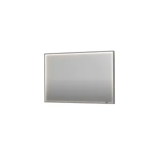 INK SP19 mirror - rectangular in steel frame - dimmable direct LED with sensor switch - heating - warm and cold light - 120x4x80 cm - Brushed stainless steel