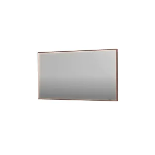 INK SP19 mirror - rectangular in steel frame - dimmable direct LED with sensor switch - heating - warm and cold light - 140x4x80 cm - Brushed copper